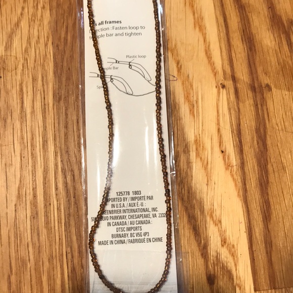 Beaded Eyeglass Cord 26” Long New in Packaging - Picture 2 of 3